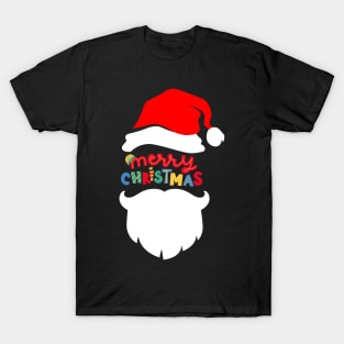 Funny Santa Beard Costume - White Fake Beard Christmas - Santa Claus Beard Costume - Merry Christmas Everyone Santa T-Shirt